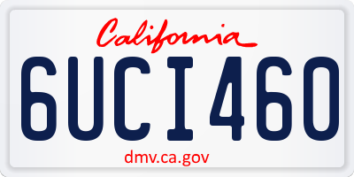 CA license plate 6UCI460