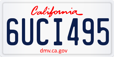 CA license plate 6UCI495