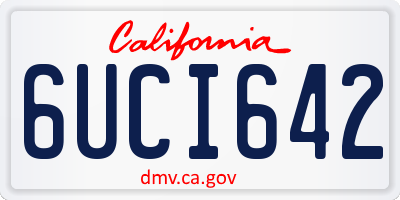 CA license plate 6UCI642