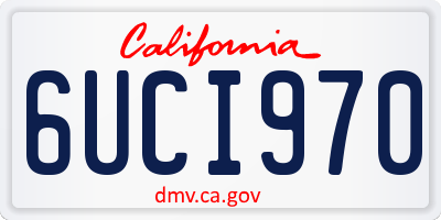 CA license plate 6UCI970