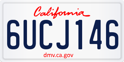 CA license plate 6UCJ146