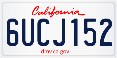 CA license plate 6UCJ152