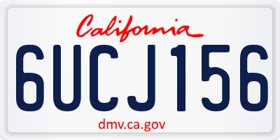 CA license plate 6UCJ156