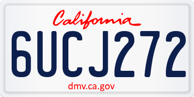 CA license plate 6UCJ272