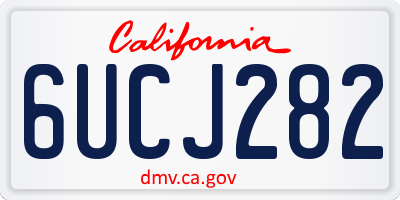 CA license plate 6UCJ282