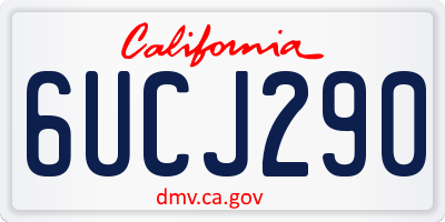 CA license plate 6UCJ290