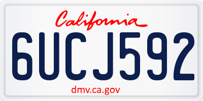 CA license plate 6UCJ592