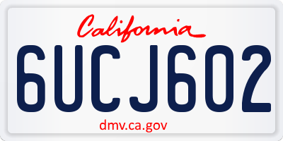 CA license plate 6UCJ602