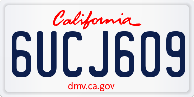 CA license plate 6UCJ609