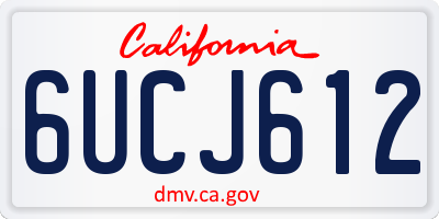 CA license plate 6UCJ612