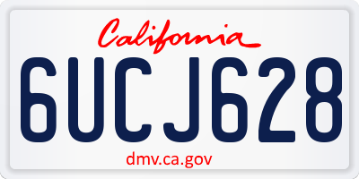 CA license plate 6UCJ628
