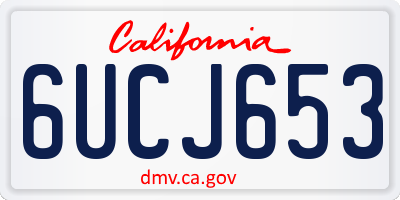 CA license plate 6UCJ653