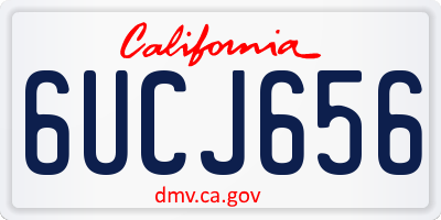 CA license plate 6UCJ656