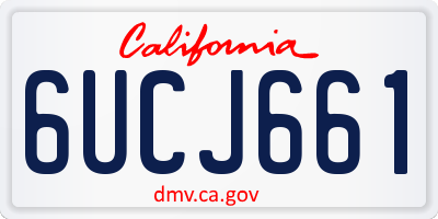 CA license plate 6UCJ661