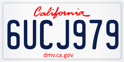 CA license plate 6UCJ979