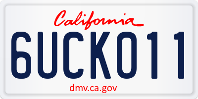 CA license plate 6UCK011
