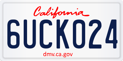 CA license plate 6UCK024