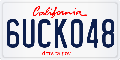 CA license plate 6UCK048