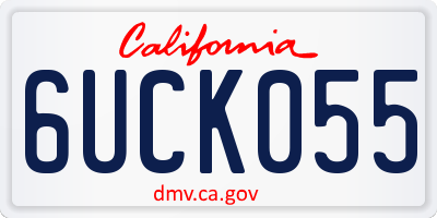 CA license plate 6UCK055