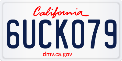 CA license plate 6UCK079