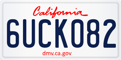 CA license plate 6UCK082