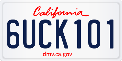 CA license plate 6UCK101