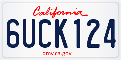 CA license plate 6UCK124