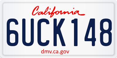 CA license plate 6UCK148