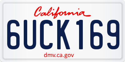 CA license plate 6UCK169