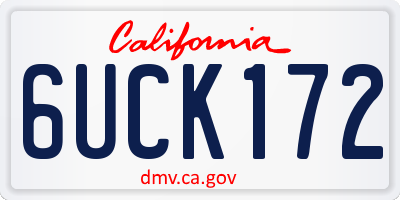 CA license plate 6UCK172