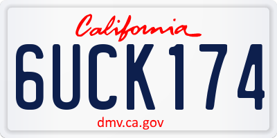 CA license plate 6UCK174