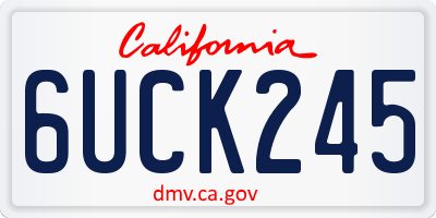 CA license plate 6UCK245