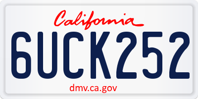CA license plate 6UCK252
