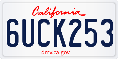 CA license plate 6UCK253