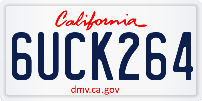 CA license plate 6UCK264