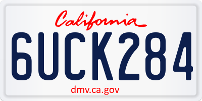 CA license plate 6UCK284