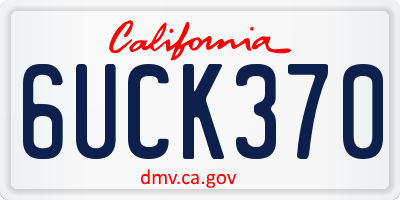 CA license plate 6UCK370