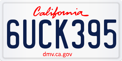 CA license plate 6UCK395