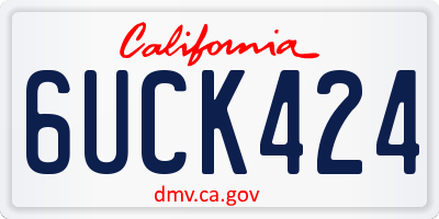 CA license plate 6UCK424
