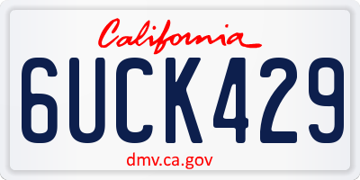 CA license plate 6UCK429