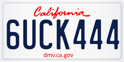 CA license plate 6UCK444