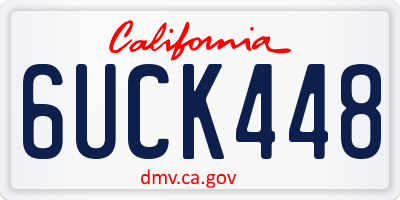 CA license plate 6UCK448