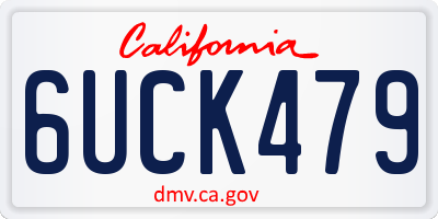 CA license plate 6UCK479