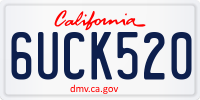 CA license plate 6UCK520