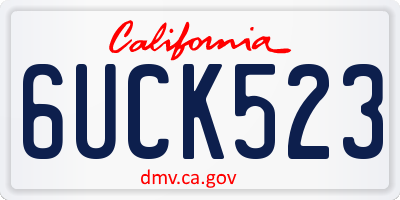 CA license plate 6UCK523