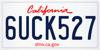 CA license plate 6UCK527