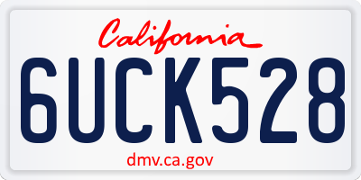 CA license plate 6UCK528