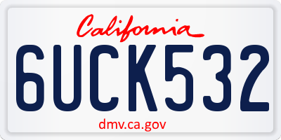 CA license plate 6UCK532