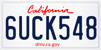 CA license plate 6UCK548