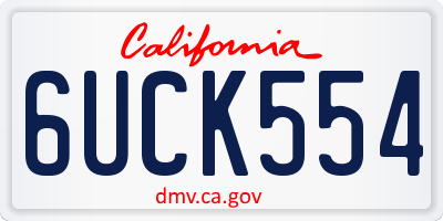 CA license plate 6UCK554
